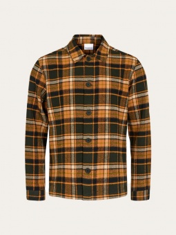Knowledge Cotton Overshirt Big Checked Heavy Flannel